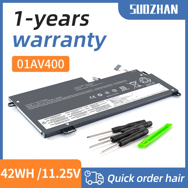 SUOZHAN 01AV400 Laptop Battery For Lenovo ThinkPad 01AV401 01AV402 01AV435 01AV436 01AV437 S2 Gen 13 Series SB10K97593 TP00081A