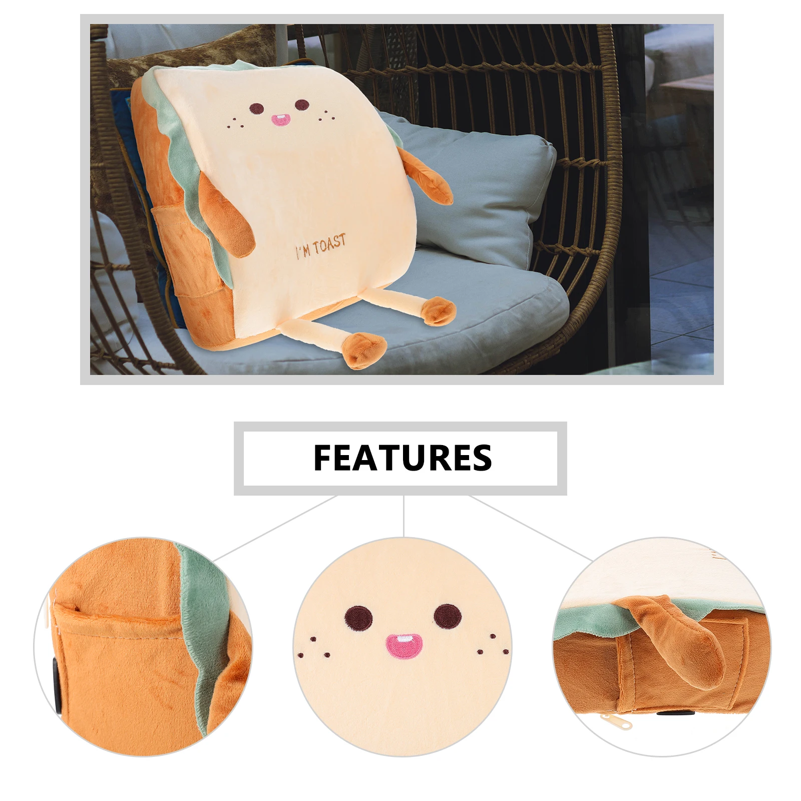 

1Pc Essential Indoor Adorable Pillow Cozy Memory Foam Back Cushion Stylish Throw Pillow for Every Family