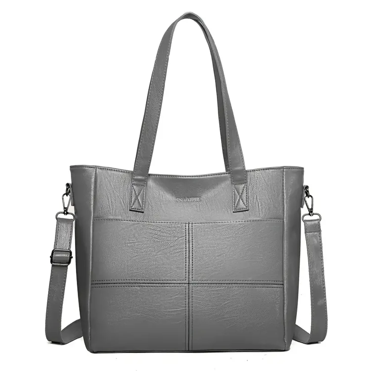 Women's Business Bag, Solid Color Simple Tote Bag, Large Capacity Commuting Bag, Crossbody Purse