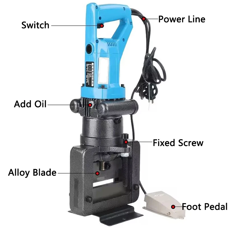 

Electric Hydraulic Iron Sheet Cutting Machine JP-60 Handheld Iron Plate Cutter Copper Aluminum bar Multifunctional Cutter