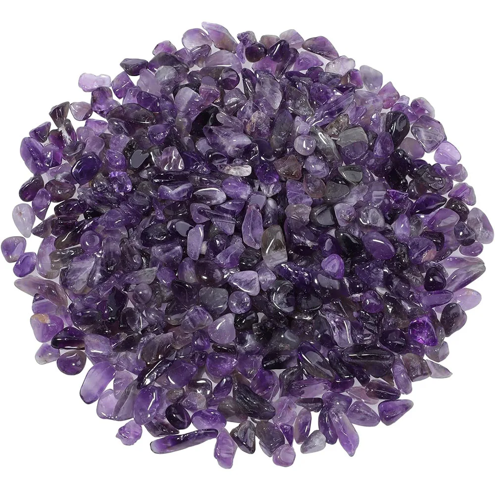 Natural Stone Gravel Quartzs Amethyst Chips Minerals Crystals Reiki Healing Tumbled Specimen Gemstone Home Aquarium Decoration