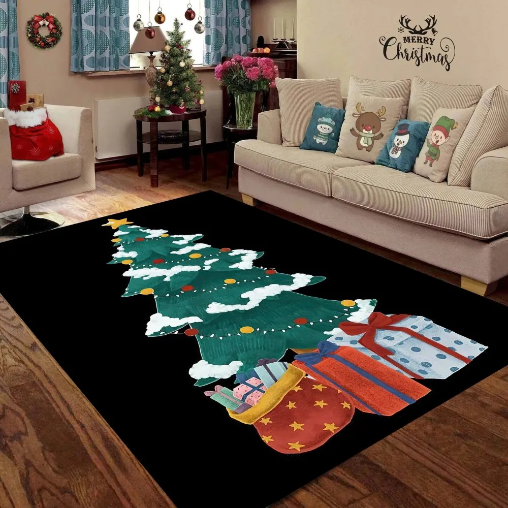 Cute Soldier Christmas Washable Area Rug - Vintage Checkered Rug Suitable for Living Room Bedroom Entrance Kitchen Fireplace