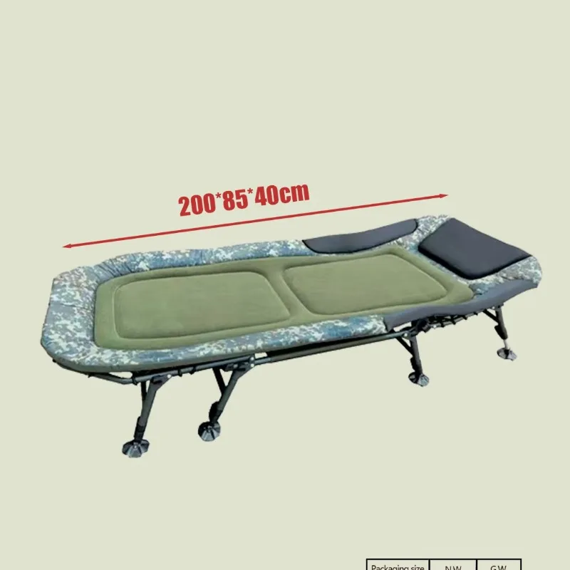 European all-terrain camp bed folding adjustment high and low oversized lunch break home outdoor bed