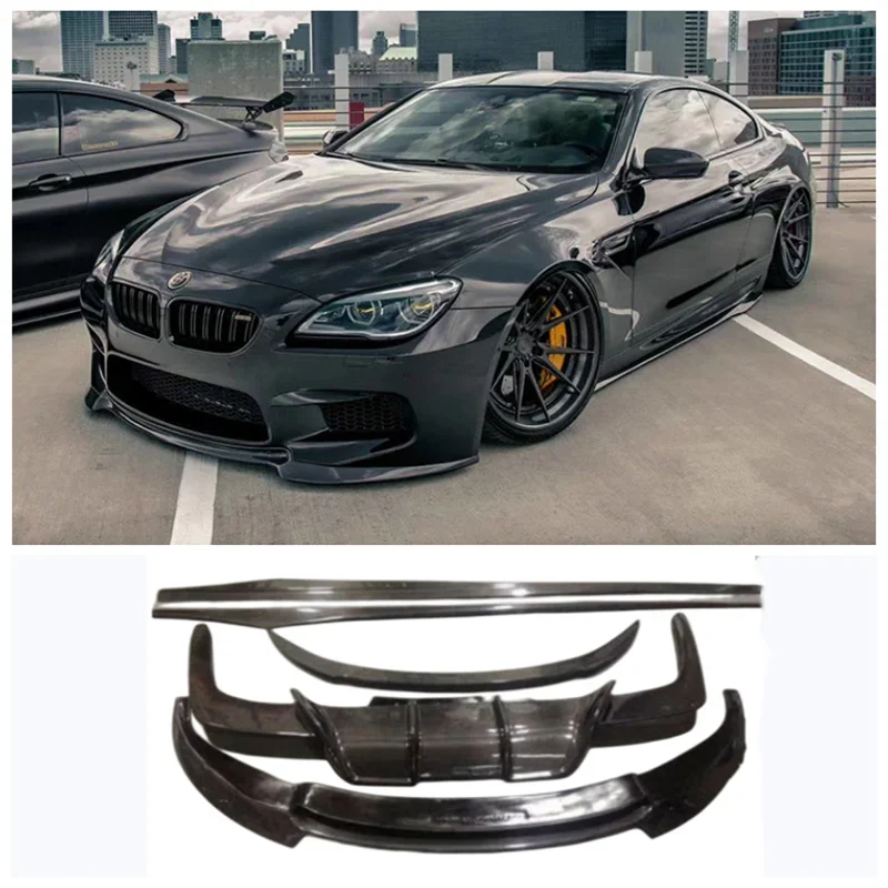 For BMW M6 F06 F12 F13 2012-2015 High Quality Carbon Fiber Car Bumper Front Lip Rear Diffuser Side Skirt Spoiler Body Kit