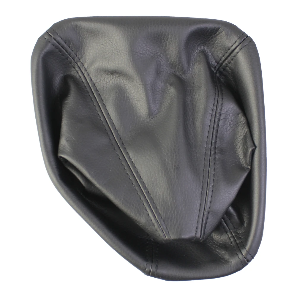 Leather Shift Cover Gear Shift Knob Cover Artificial Leather Material Black Stitching Pattern Smooth Gear Changes Black Line