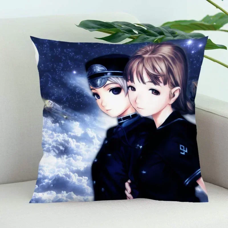 Last Exile Pillow Cover Bedroom Home Office Decorative Pillowcase Square Zipper Pillow Cases Satin Soft