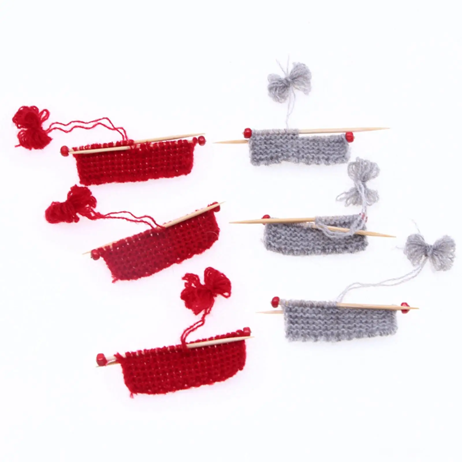 Miniature Sewing Props Hand-knitted Sweater 1 12 Dollhouse Accessories Wooden Mini Furniture for Kids’ Learning