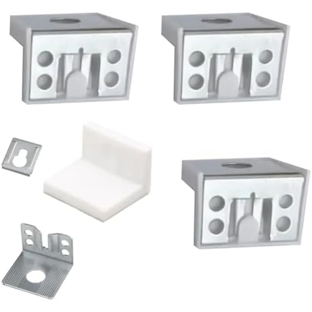 Adjustable Wall Mount Hangers 4 & 8 Pieces for Kitchen and Household Storage Providing Stable Support for Shelves and Cabinets