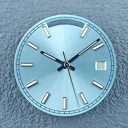 28.5mm C3 Blu ray Custom Dial Dual Date Window Suitable for Miyota 8285 Movement Blu ray Watch Handmade Watch Accessories