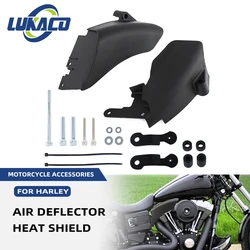 Black Motorcycle Mid-Frame Air Deflector Heat Shield Trim Cover ABS 1 pair For Harley Dyna 2006-2017 Street Bob Wide Glide
