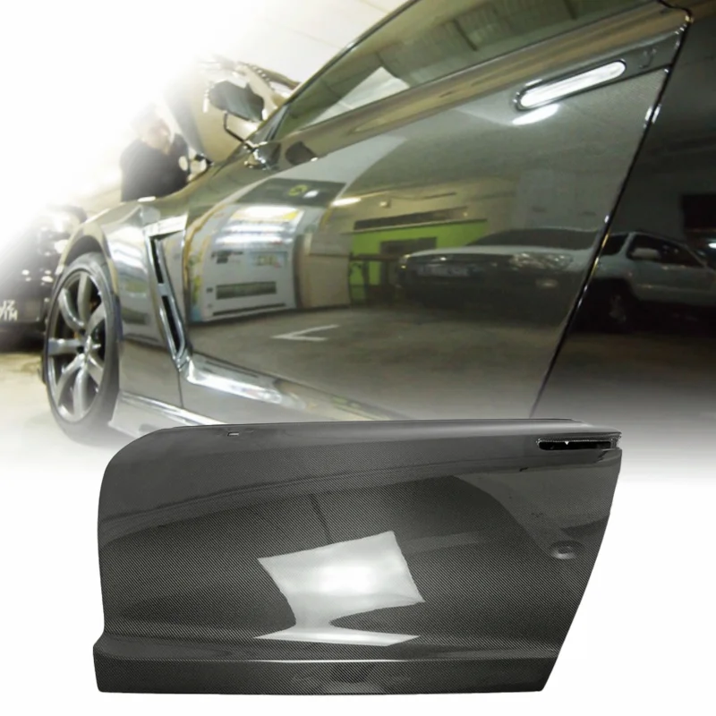 

suitable forFor R35 GTR OEM Carbon Fiber Door Glossy Fibre Auto Racing