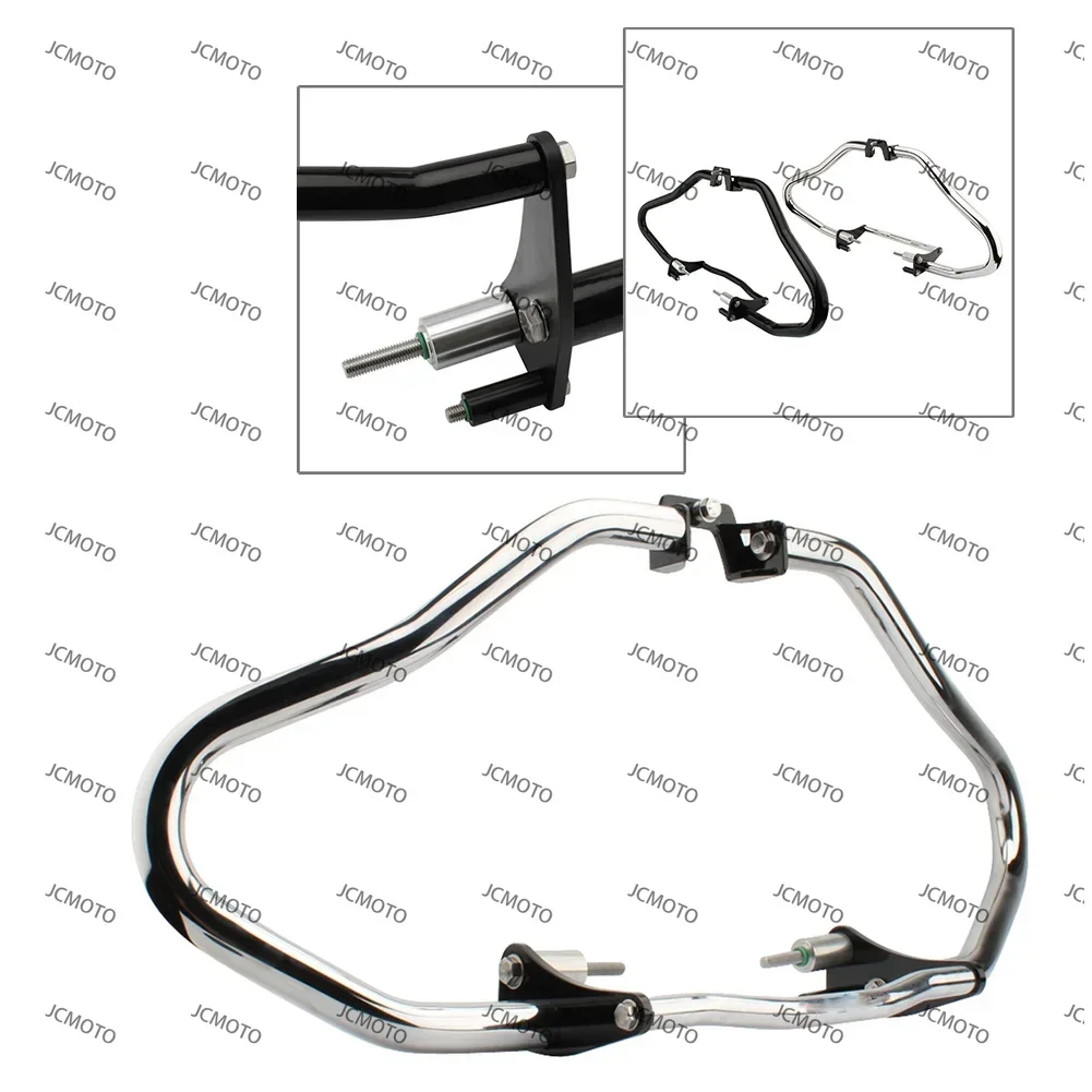 

Black/Chrome For BMW R18 2020 2021 Motorbike Engine Guard Front Bumper Crash Bar Stunt Frame Protector