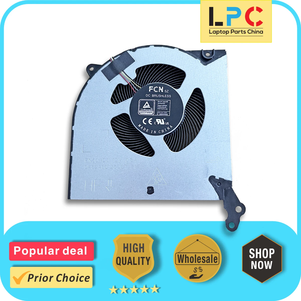 

For Lenovo Legion 5-15IMH05 15ARH05H 2020 CPU Cooling New Original Laptop Cooler Radiator Heat Sink DC 12V 0.8A DFS2400125Q0T