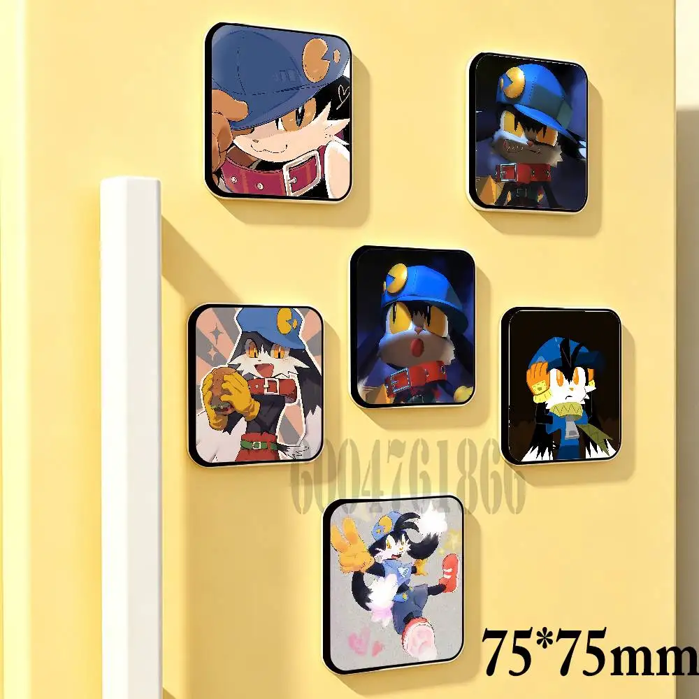 K-Klonoa 75mm Square Fridge Magnet Cute Refrigerator Magnet Office Cabinet & Home Kitchen Decoration Gift