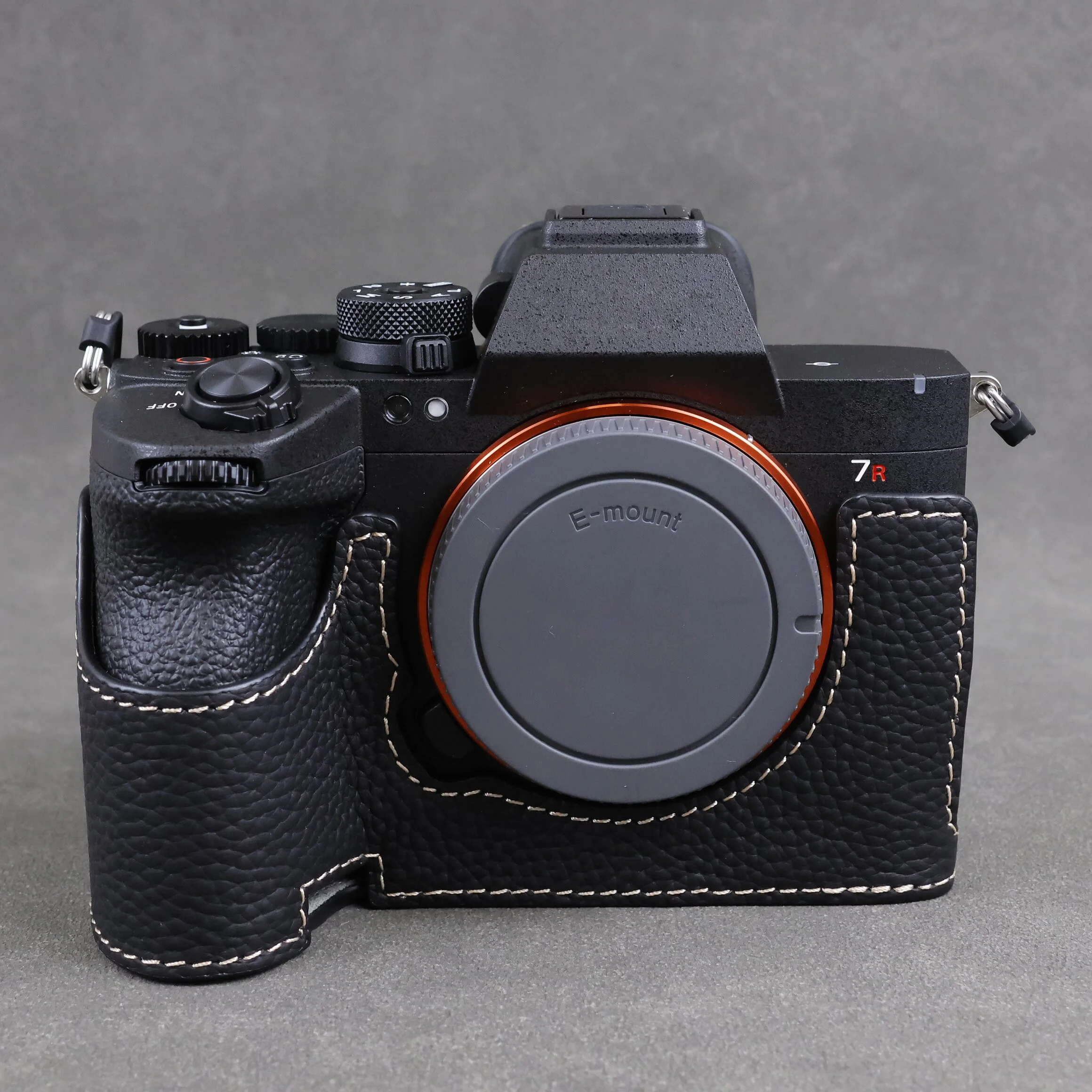 Genuine Real Leather Half case for A7R VI A7R6 Camera Protect Bag Grip