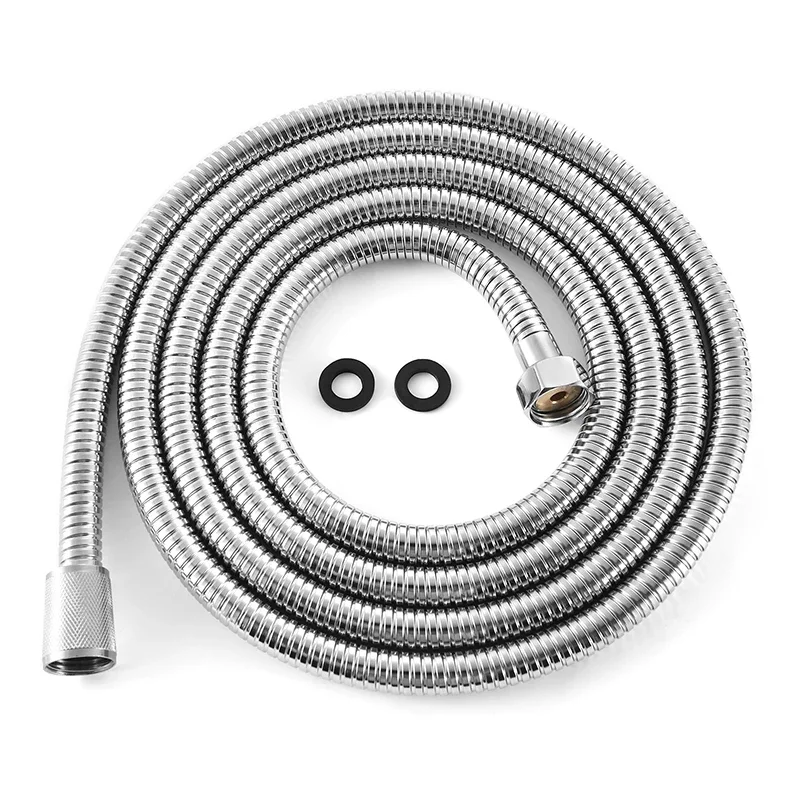 2m/2.5m/3m Black Silver 304 Stainless Steel Shower Hose High Quality Encryption Hose G1/2 Shower Tube Bathroom Accessories