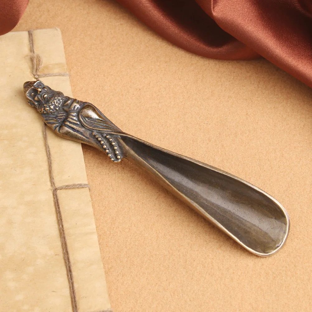

Brass Scoop Zen Style Multi-Functional Home Restaurant Coffee Ground Tea Spoon Brass Spoon Classical Teaspoon