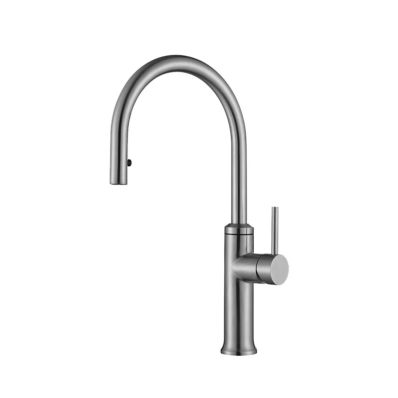 Pull Out Sink Faucet 304 Stainless Steel Degree Rotation Water Mixer Hot and Cold Water