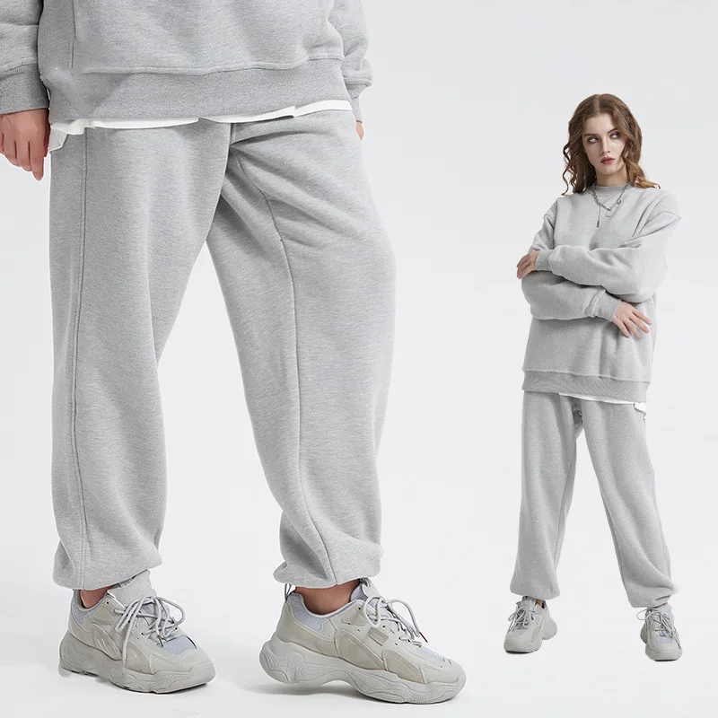 Fashion Autumn Winter Fleece Trousers Men Casual Loose Baggy Sweatpants Streetwear Wam Track Pants Clothes