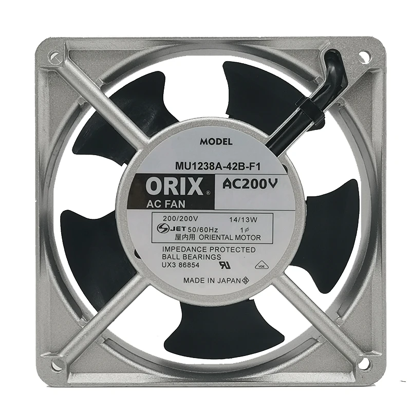 

12CM AC fan MU1238A-42B-F1 200V 14/13w 50/60hz cooling fan 12038 120*120*38mm