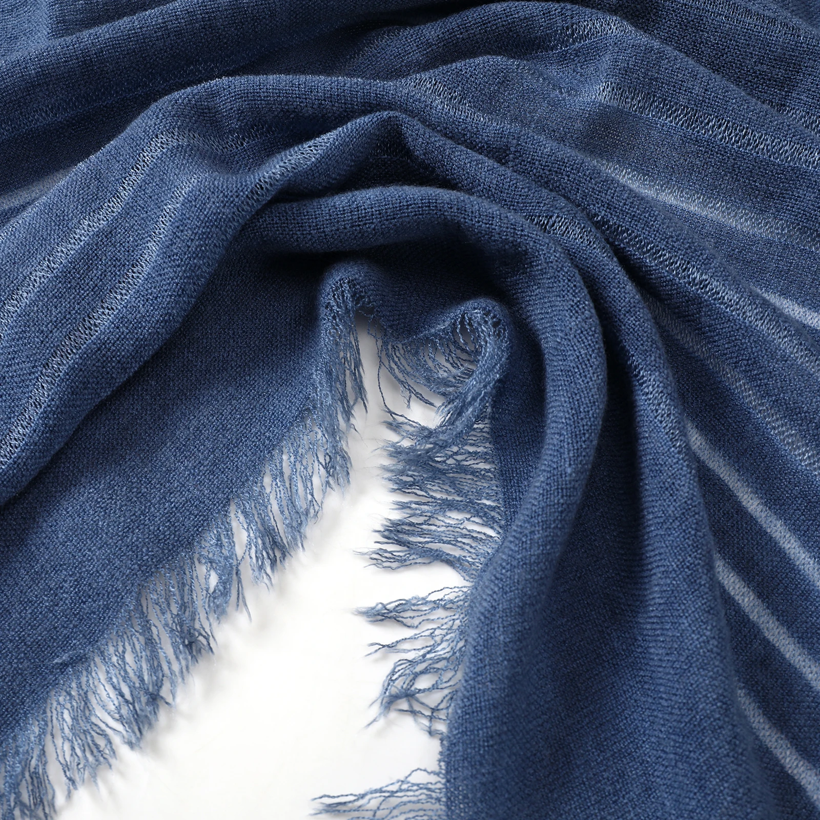 Immagine 7: Sciarpa da uomo in cotone e lino a righe traforate, alla moda, tie-dye, calda, con nappe corte, accessorio maschile, bufanda, muffler