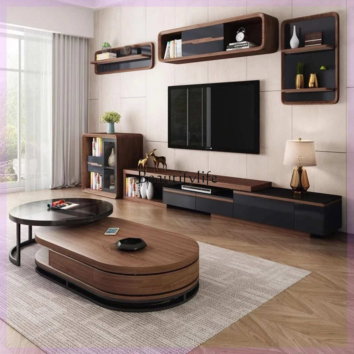 

FG40Coffee table household small apartment simple coconut round