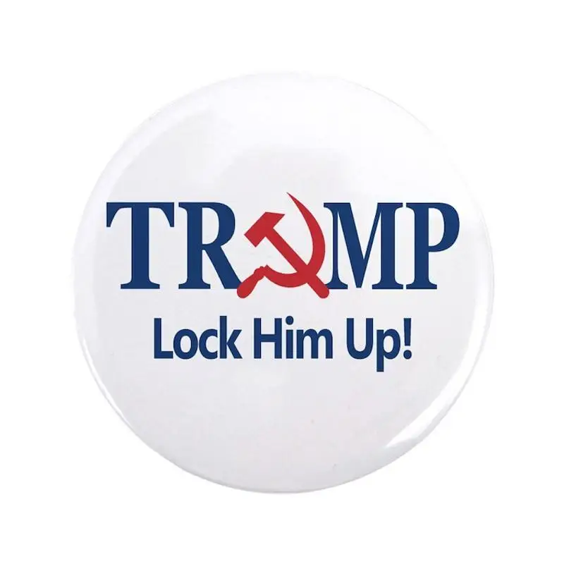 Lock Him Up Button Brooch Cartoon Creative Clothes Jewelry Women  Gift Hat Cute Badge Lapel Pin