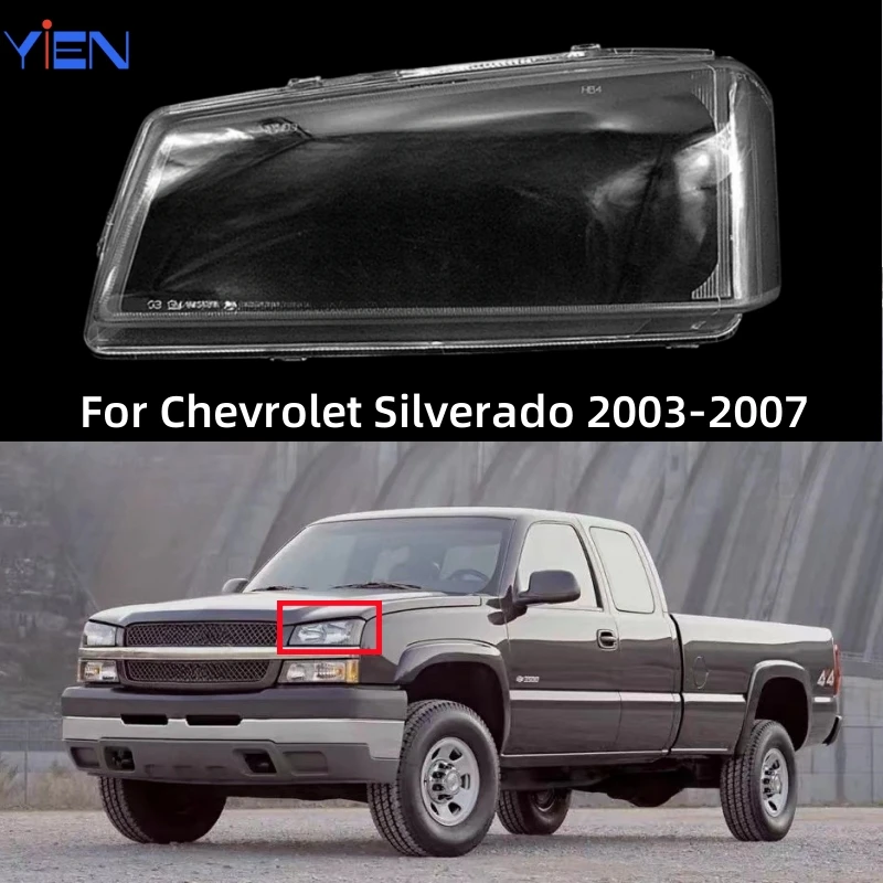 

For Chevrolet Silverado 2003-2007 Car Accsesories Transparent PC Material Front Headlight Shell Cover