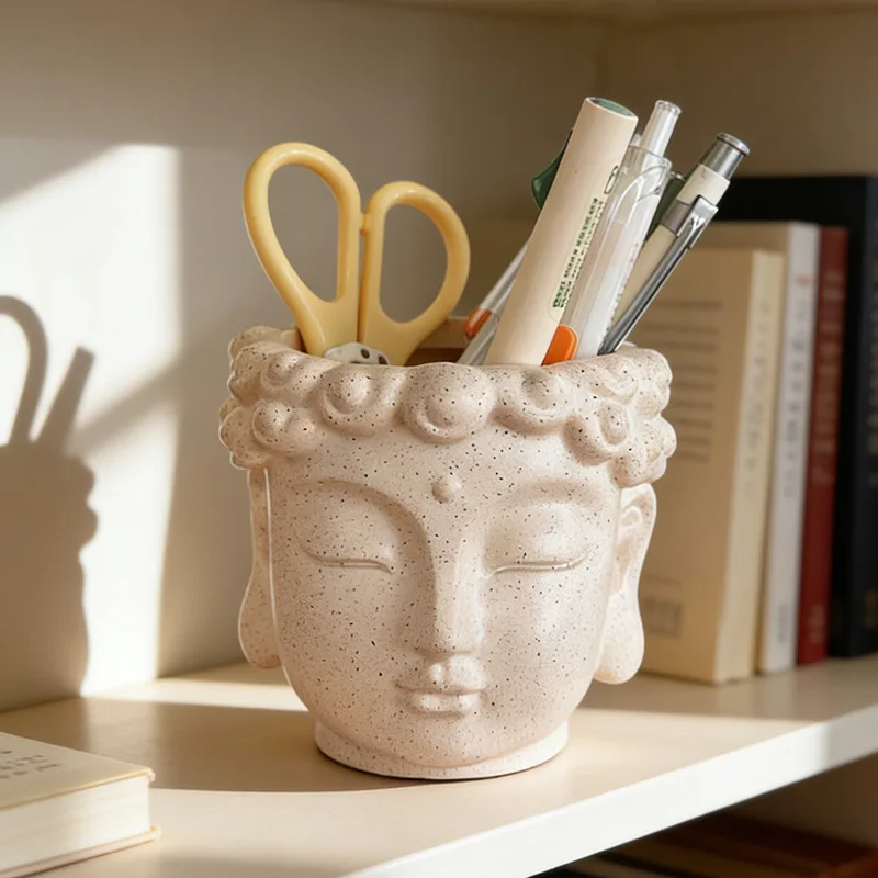 New Creative Buddha Statue Flowerpot Green Potted Plants Container Home Courtyard Garden Decor Resin Handicrafts Ornament Gift - view 6
