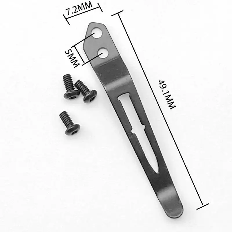Stainless Steel Back Clip for DIY Folding Pocket Knife Tool DIY Accessories Back Clip Custom Folding Knife Clip Holder