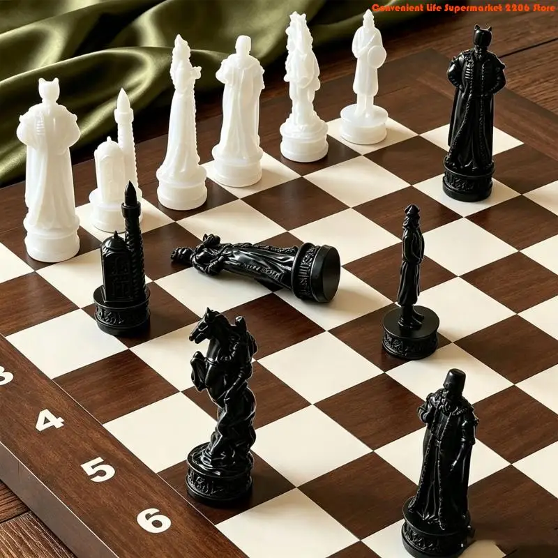 E06E Epoxy Craft Mold with Chess Theme for Display and Gift Projects