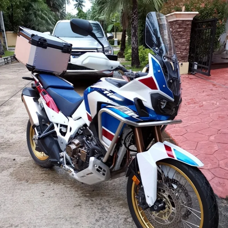 

Silver+Black 100L Aluminum Alloy Motorbike Rear Box Food Delivery Large Box