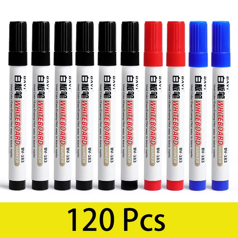 

120Pcs Erasable Whiteboard Marker Pen Environment Friendly Marker Office School Home