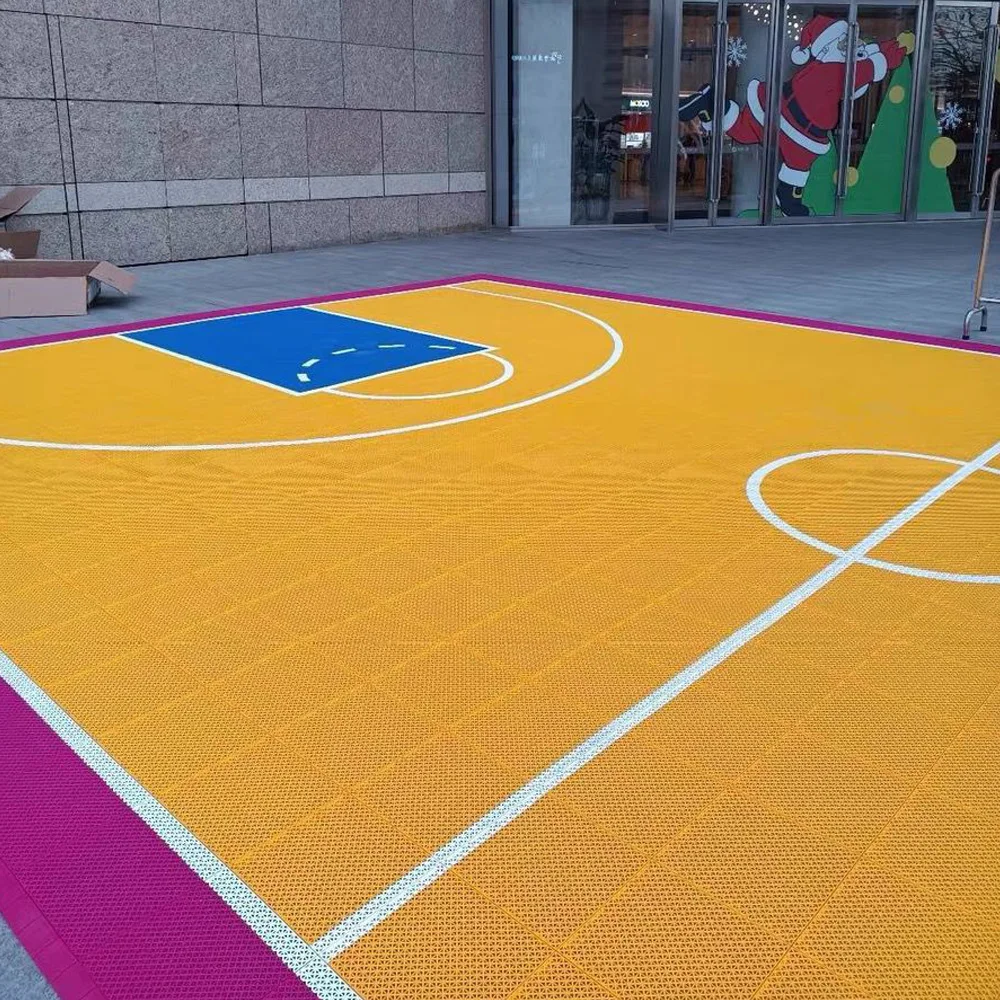 Модульный пол Beable Interlock, индивидуальный логотип, наружное использование, задний двор, баскетбольная площадка, спорт, выбор цвета