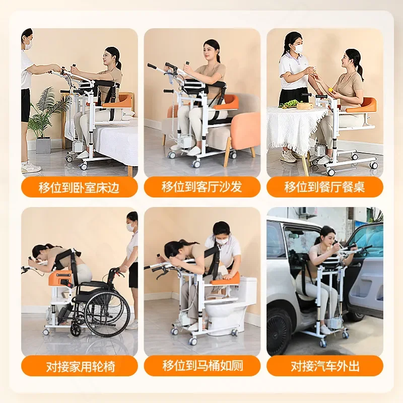 Electric Lift Bed for Elderly Hydraulic Care Bath Table Assist Device for Bedridden Patients to Sit Up and Get Up Easily