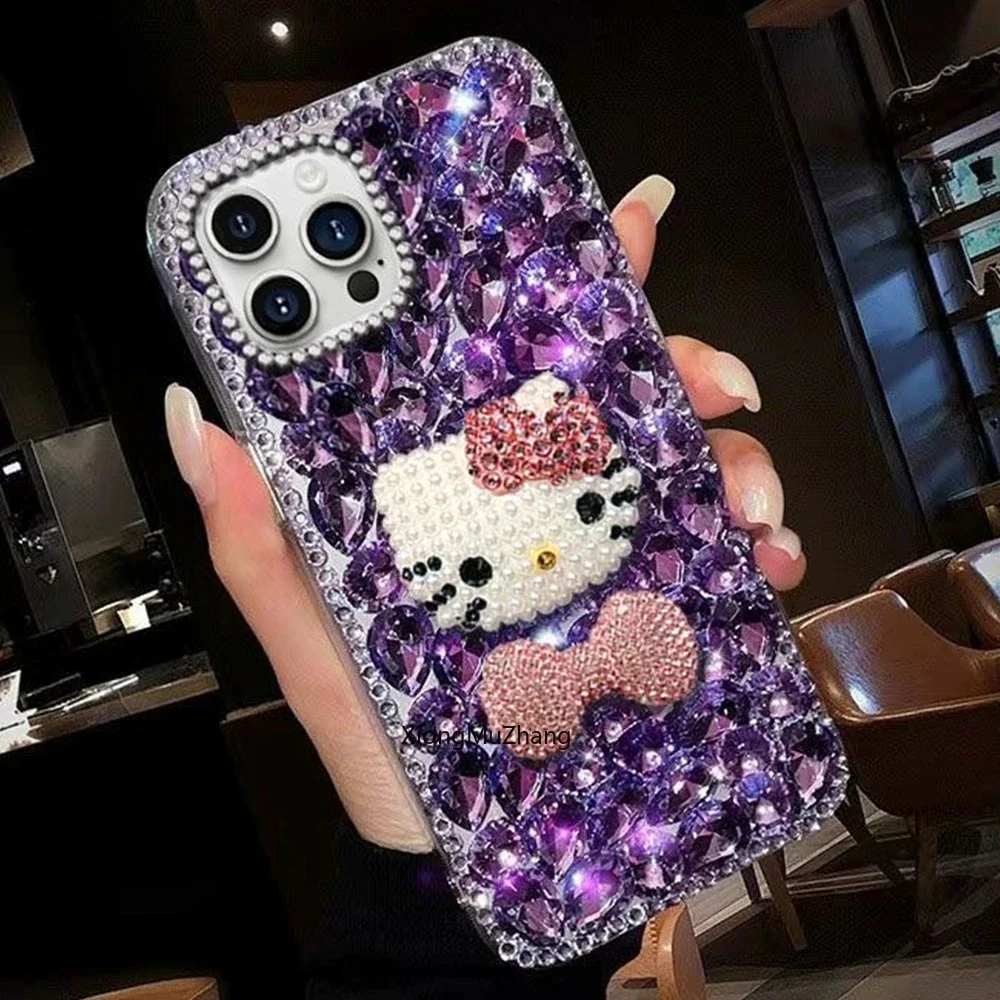 Für Nothing Phone 3A Lite 3A Pro 3A 4A Pro 4B 2A Plus 1 CMF Phone 2 Pro 1 Glitzernde Diamant-Hello-Kitty-Handyhülle – Detail 5