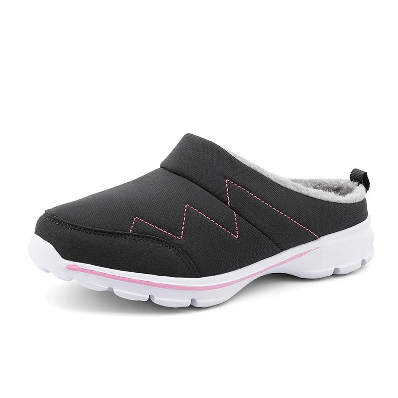 

Winter Style Plush Warm Cotton Shoes Half-Support Casual Shoes Thickened Slippers Lazy Shoes Women's Shoes Lightweight Couples