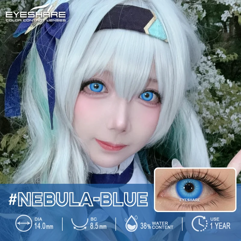 EYESHARE 2pcs Color Contact Lenses For Eyes Anime Cosplay Colored Lenses Purple red Multicolored Lenses Blue Contact Lens