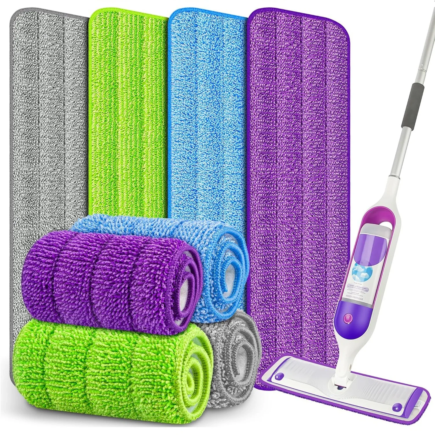 1/5pcs Water Replacement Mop Cleaning Pad Fit for Wet/Dry Spray Mops Reveal Mops Washable Pad Soft Mop Head  for Floor Cleaning