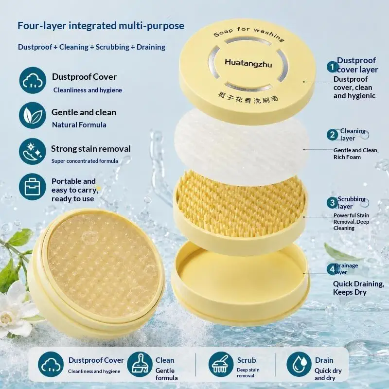 Makeup Brush Cleaning Soap Gentle Deep Cleansing Long Lasting Gardenia Scent Removes Residue For Daily Use