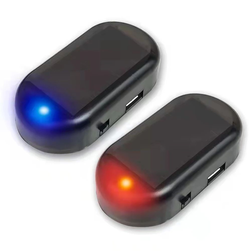 Solar Powered Wireless Warning Anti-Theft Caution Lamp Simulated Dummy Alarm Super Bright Blue/Red Light Flashing Imitation Lamp