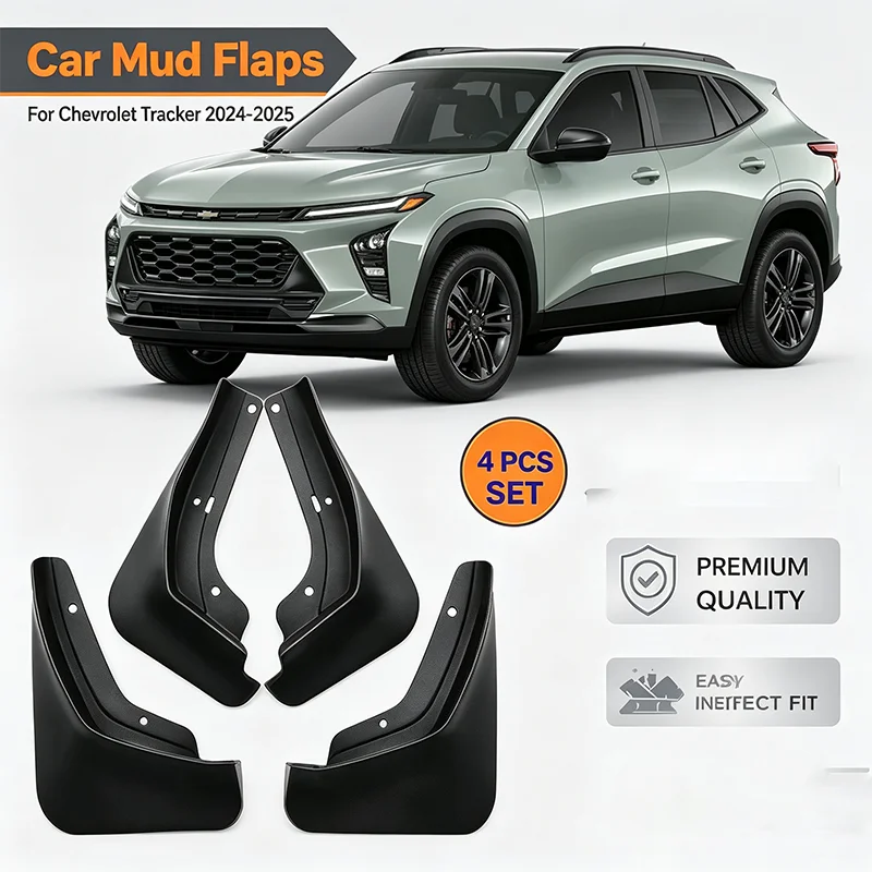 For Chevrolet Tracker 2024-2025 4Pcs Mud Flaps Splash Guards Front Rear Wheel Fender Mudguards Car Exterior Protection
