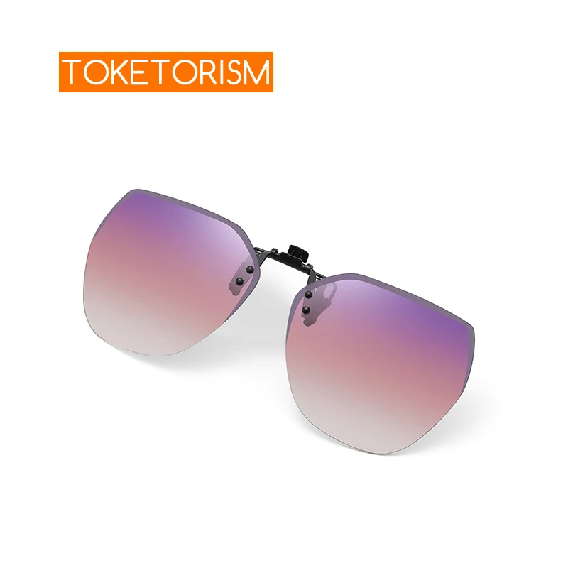 Toketorism Polarized Clip On Sunglasses Flip Up Photochromic For Driving Night Vision Glasses 2103