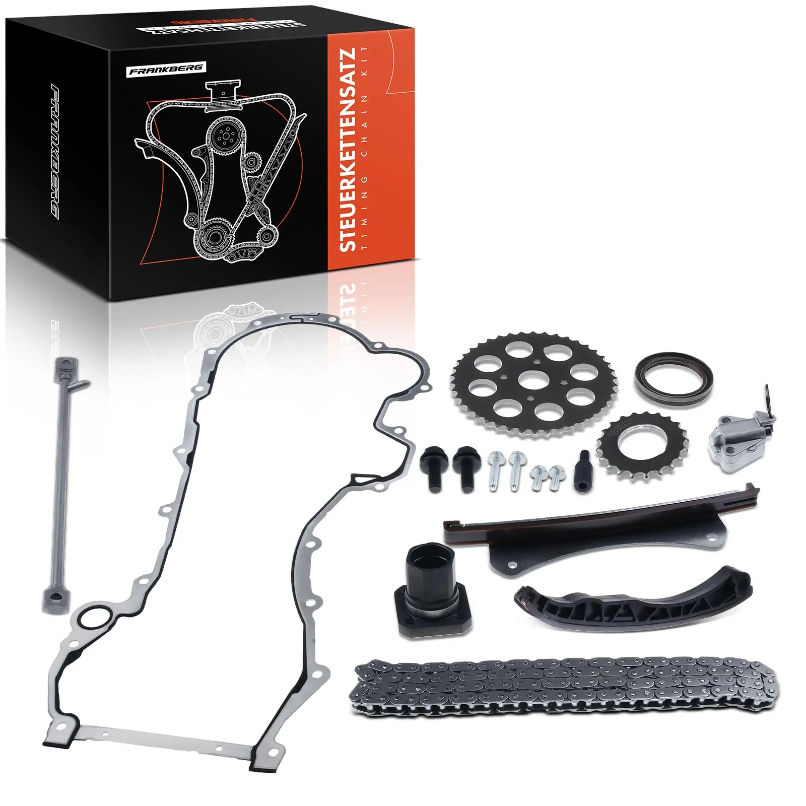 Frankberg 1x distributiekettingset distributieketting voor Opel Astra H J Corsa C D Fiat Doblo Panda Grande Punto 1.3L 12753-85E00-000