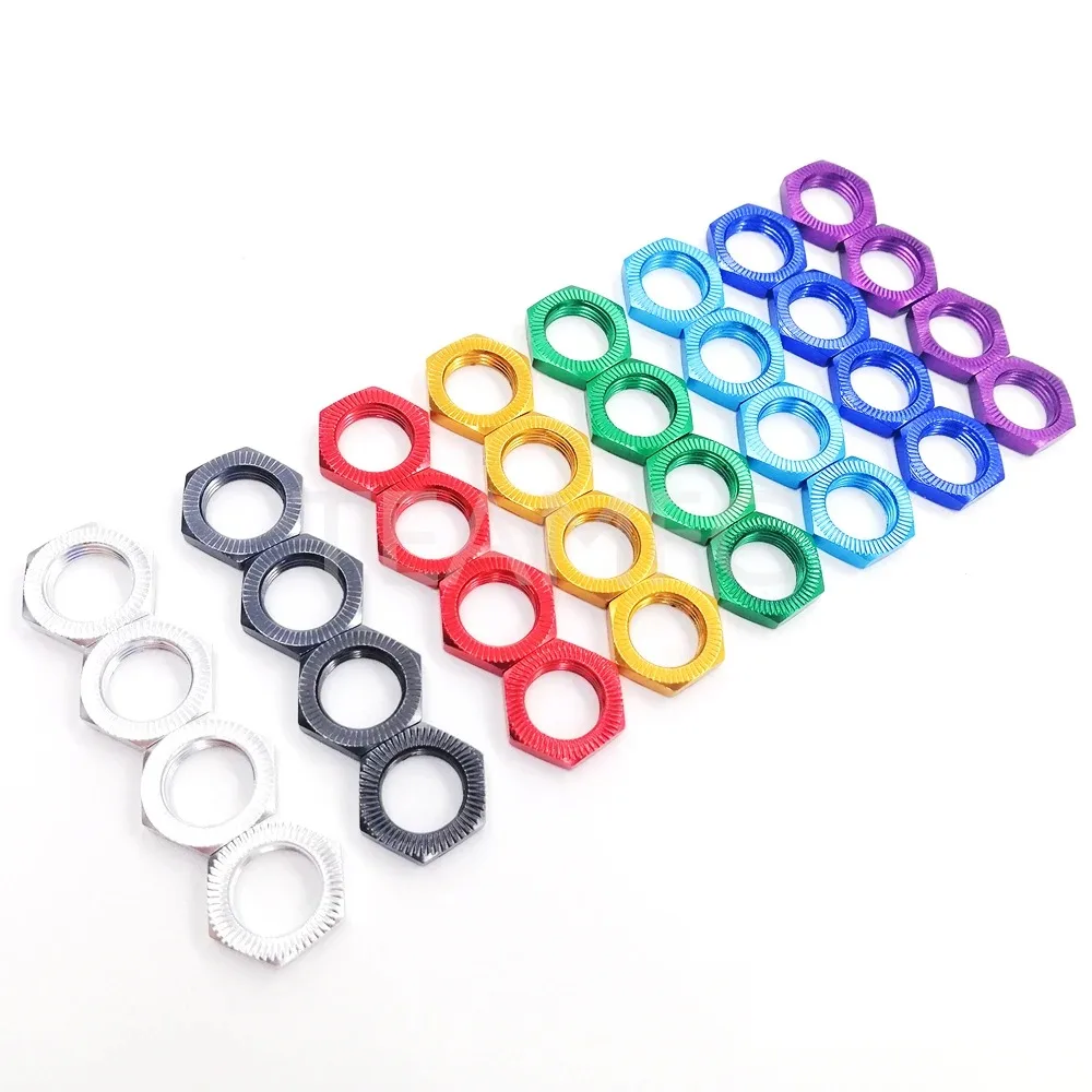 4PCS 17mm Wheel Nut Hex Adapter Thread Pitch 1.25mm For Some RC Hobby Model Car Hobao Wheel Nut 1/8 RC Model Car Accessorys