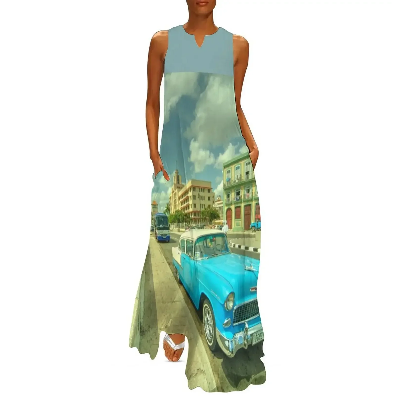 

Havana Promenade classic Long Dress Women long dress Summer dresses for women Women's skirt women dress