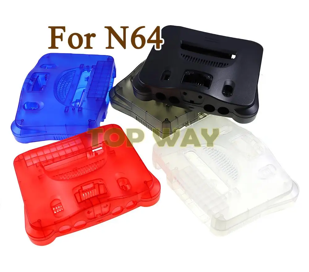 

1set Replacement Plastic Housing Shell Translucent Case Compatible For Nintendo N64 Retro Video Game Console Transparent Box