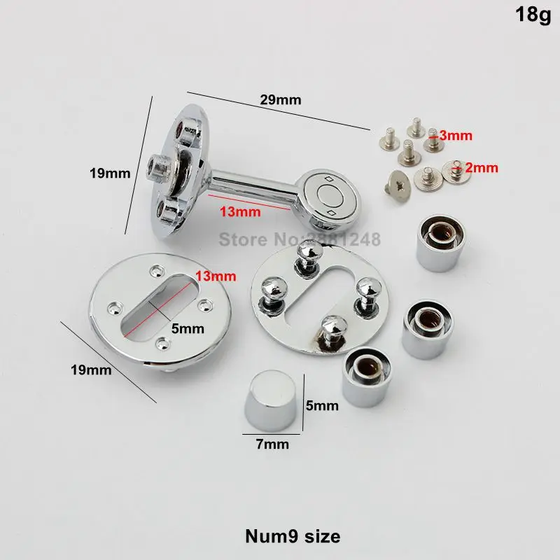 New Rectangle Eyelets Hanger Metal Lock for Bag Hardware Wholesale Fashion a Set of Locks Fitting Woman Handbag Bag Accessories