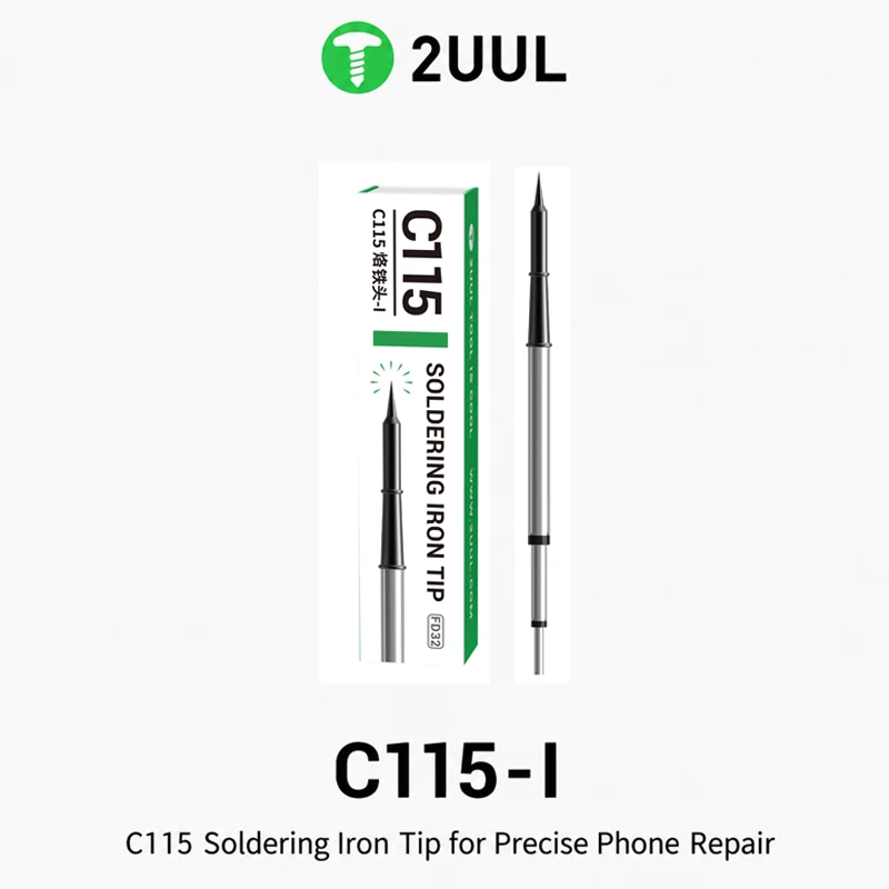 2UUL C115-K C115-I C115-S Soldering Iron Tips for Phone Repair Precision Micro Welding Replacement Tips for Soldering Station