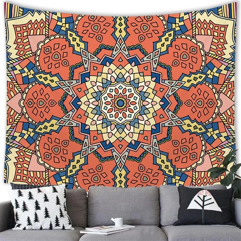 Indian Bohemian Tapestry Wall Hanging Cloth Sandy Beach Blanket Camping Tent Travel Mattress Bohemian Sleeping Pad Tapestries